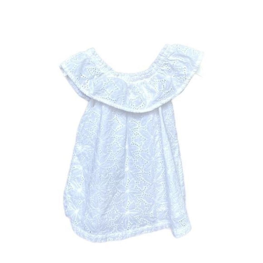 Cat & Jack Floral Eyelet Dress baby girls size 18 months white